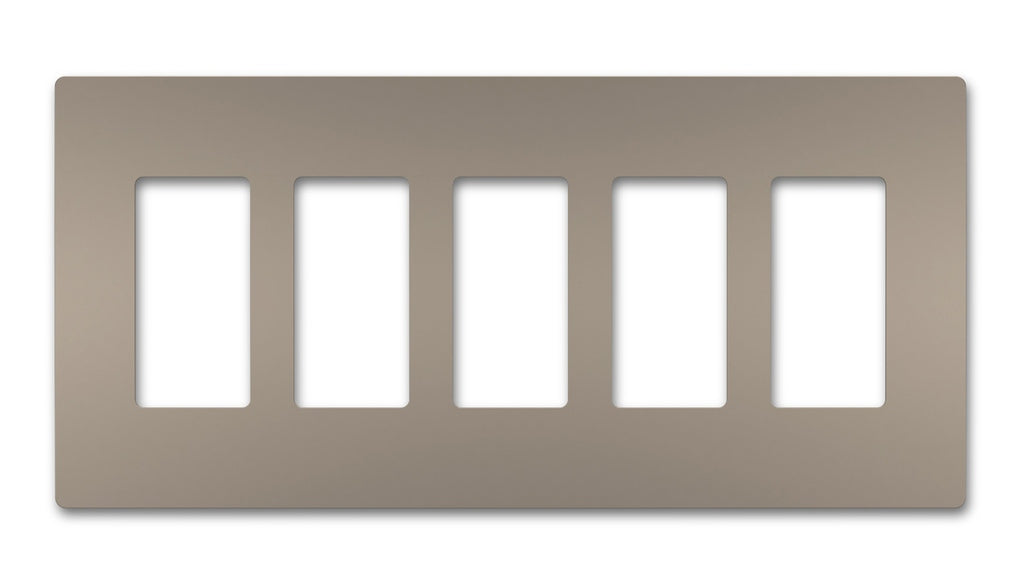 Legrand - RWP265NI - Five-Gang Screwless Wall Plate - radiant - Nickel