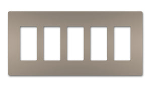 Legrand - RWP265NI - Five-Gang Screwless Wall Plate - radiant - Nickel