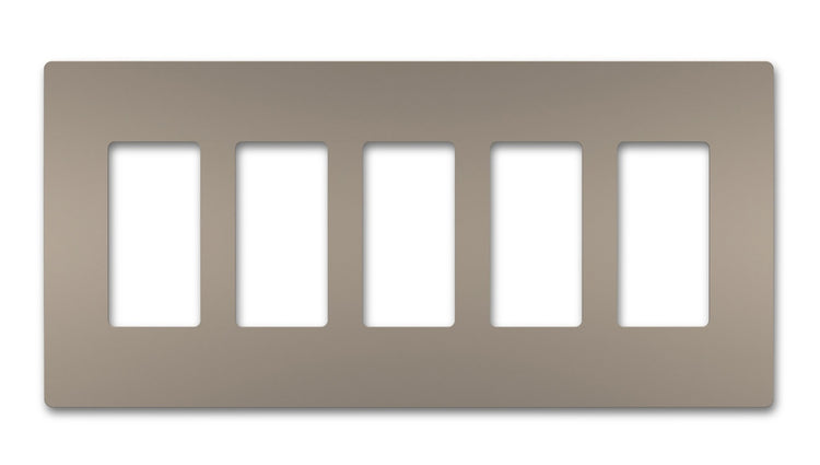 Legrand - RWP265NI - Five-Gang Screwless Wall Plate - radiant - Nickel