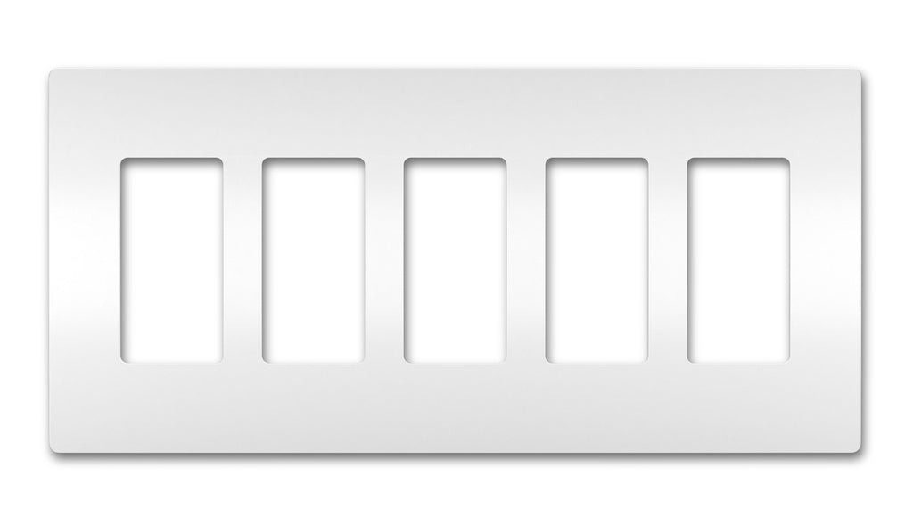 Legrand - RWP265W - Five-Gang Screwless Wall Plate - radiant - White