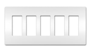 Legrand - RWP265W - Five-Gang Screwless Wall Plate - radiant - White