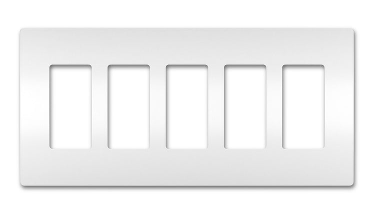 Legrand - RWP265W - Five-Gang Screwless Wall Plate - radiant - White