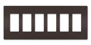 Legrand - RWP266 - Six-Gang Screwless Wall Plate - radiant - Brown