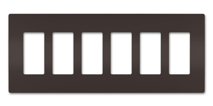 Legrand - RWP266 - Six-Gang Screwless Wall Plate - radiant - Brown