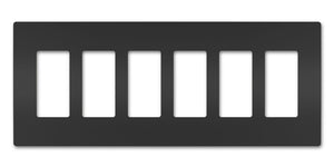 Legrand - RWP266BK - Six-Gang Screwless Wall Plate - radiant - Black