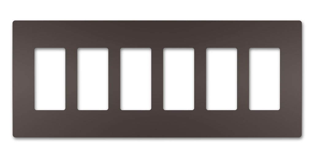 Legrand - RWP266DB - Six-Gang Screwless Wall Plate - radiant - Dark Bronze