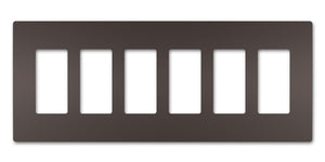 Legrand - RWP266DB - Six-Gang Screwless Wall Plate - radiant - Dark Bronze