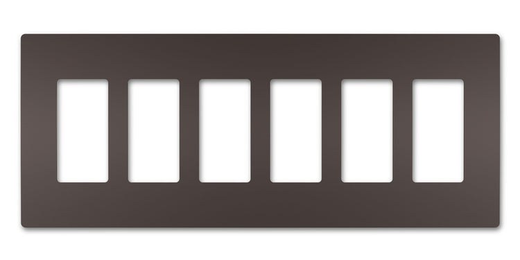 Legrand - RWP266DB - Six-Gang Screwless Wall Plate - radiant - Dark Bronze