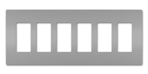 Legrand - RWP266GRY - Six-Gang Screwless Wall Plate - radiant - Gray