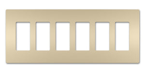 Legrand - RWP266I - Six-Gang Screwless Wall Plate - radiant - Ivory