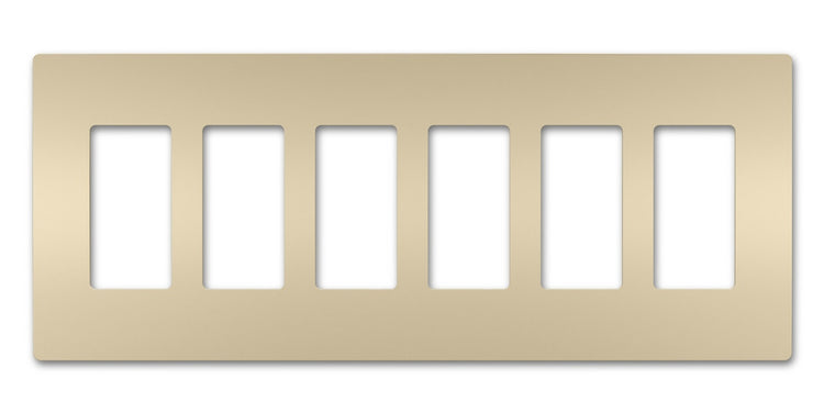Legrand - RWP266I - Six-Gang Screwless Wall Plate - radiant - Ivory