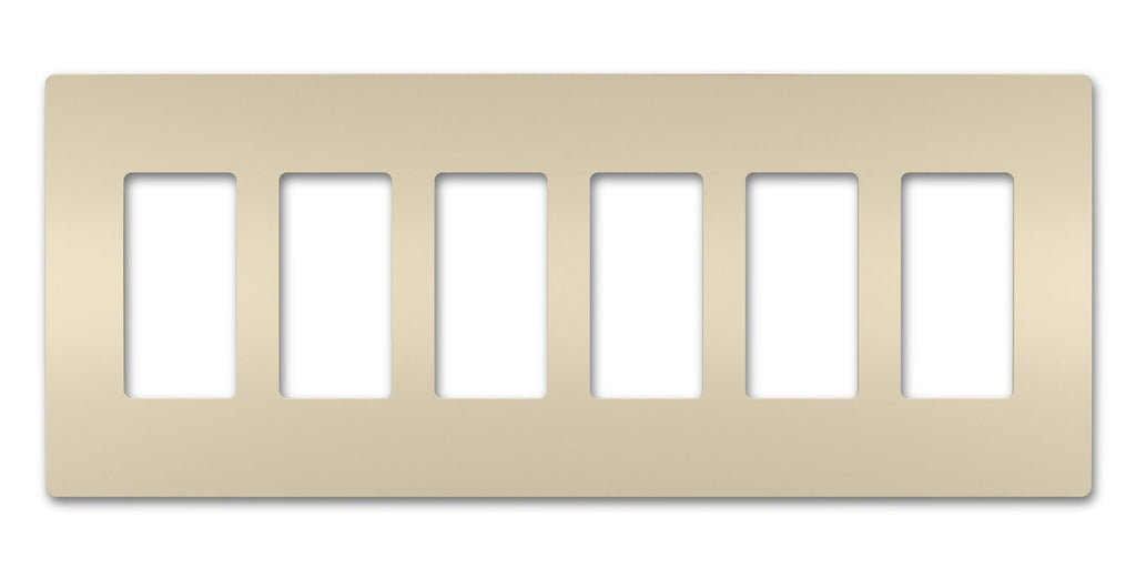 Legrand - RWP266LA - Six-Gang Screwless Wall Plate - radiant - Light Almond