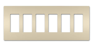 Legrand - RWP266LA - Six-Gang Screwless Wall Plate - radiant - Light Almond