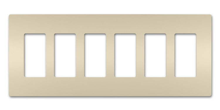 Legrand - RWP266LA - Six-Gang Screwless Wall Plate - radiant - Light Almond