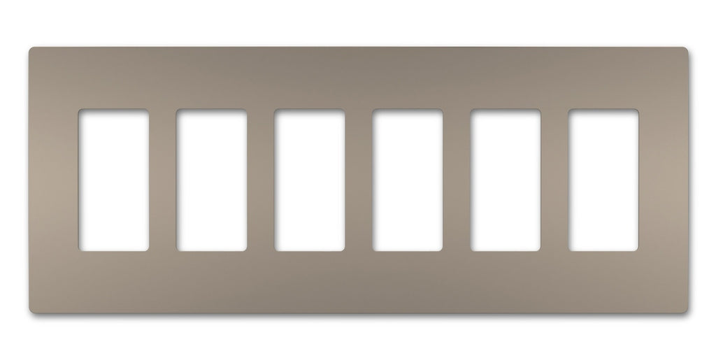Legrand - RWP266NI - Six-Gang Screwless Wall Plate - radiant - Nickel