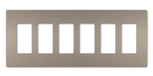 Legrand - RWP266NI - Six-Gang Screwless Wall Plate - radiant - Nickel