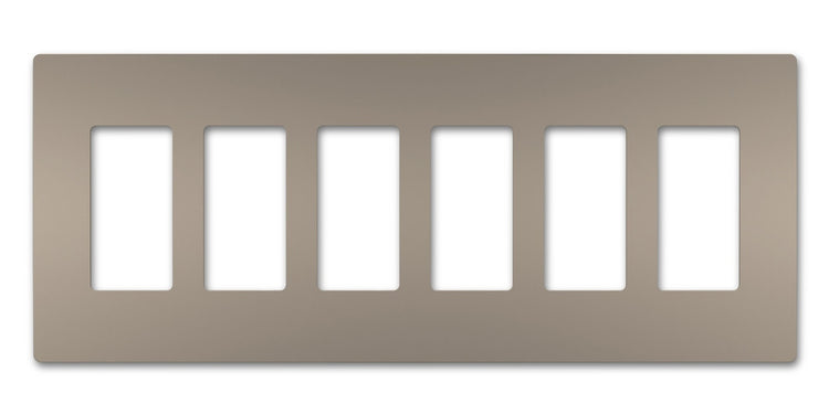 Legrand - RWP266NI - Six-Gang Screwless Wall Plate - radiant - Nickel