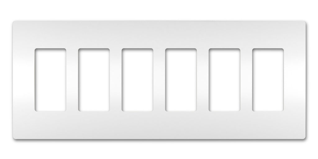 Legrand - RWP266W - Six-Gang Screwless Wall Plate - radiant - White