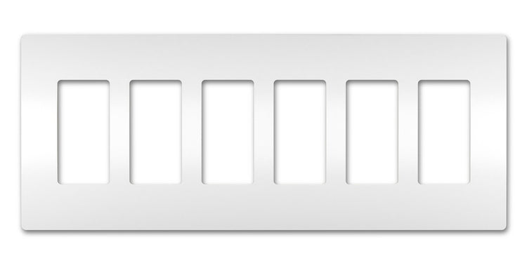 Legrand - RWP266W - Six-Gang Screwless Wall Plate - radiant - White