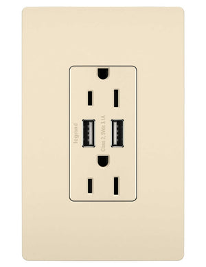 Legrand - TM826USBLA - 15A Tamper-Resistant USB Outlet - radiant - Light Almond