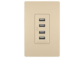 Legrand - TM8USB4ICC6 - Quad USB Charger - radiant - Ivory