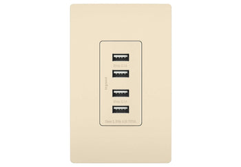 Legrand - TM8USB4LACC6 - Quad USB Charger - radiant - Light Almond