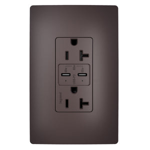 Legrand - TR20USBPD65 - 65W Commercial USB Outlet, Type C, 20A, Tamper-Resistant - radiant - Brown
