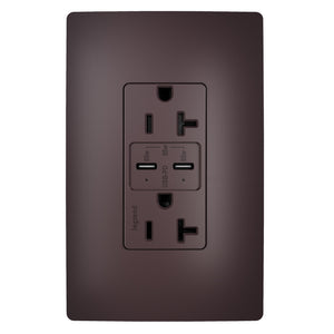 Legrand - TR20USBPD65DB - 65W Commercial USB Outlet, Type C, 20A, Tamper-Resistant - radiant - Dark Bronze