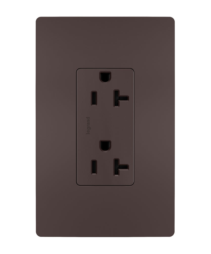 Legrand - TR26352RDBCC6 - Spec Grade 20A Tamper-Resistant Receptacle - radiant - Dark Bronze