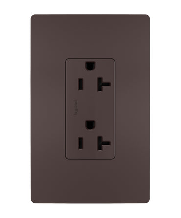 Legrand - TR26352RDBCC6 - Spec Grade 20A Tamper-Resistant Receptacle - radiant - Dark Bronze