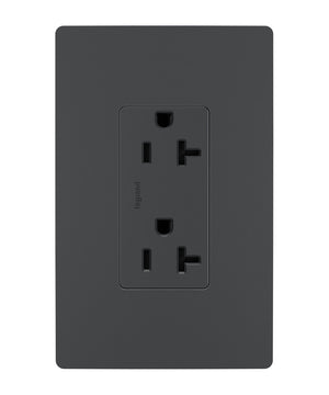 Legrand - TR26352RGCC6 - Spec Grade 20A Tamper-Resistant Receptacle - radiant - Graphite