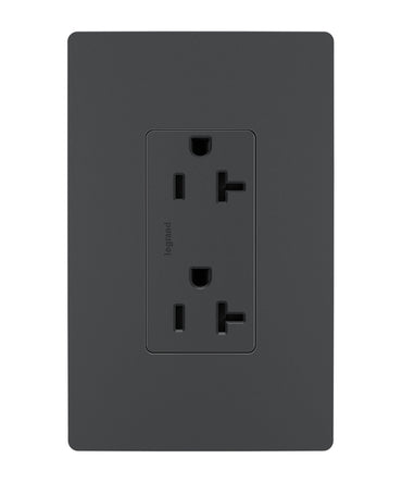 Legrand - TR26352RGCC6 - Spec Grade 20A Tamper-Resistant Receptacle - radiant - Graphite