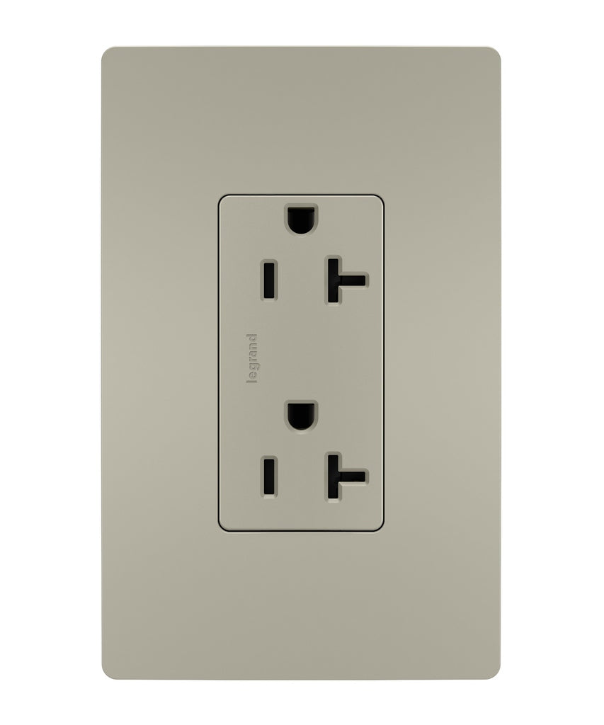 Legrand - TR26352RNICC6 - Spec Grade 20A Tamper-Resistant Receptacle - radiant - Nickel