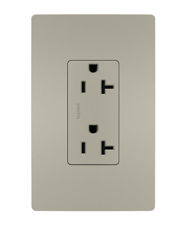 Legrand - TR26352RNICC6 - Spec Grade 20A Tamper-Resistant Receptacle - radiant - Nickel