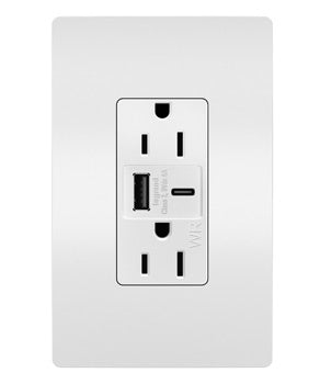 Legrand - WRR26USBAC6W - Outdoor Ultra-Fast USB Outlet - radiant - White