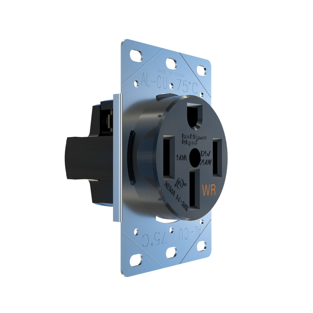Legrand - 3894WR - 50A Weather-Resistant Electrical Outlet for RVs / EV Chargers - radiant