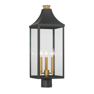 Minka-Lavery - 78306-734 - Three Light Outdoor Post Lantern - Hurstborne - Dark Matte Black