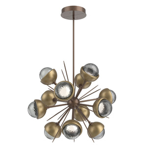 Hammerton Studio - CHB0093-0A-BB-S-001-L3-GB - LED Chandelier - Cabochon - Burnished Bronze