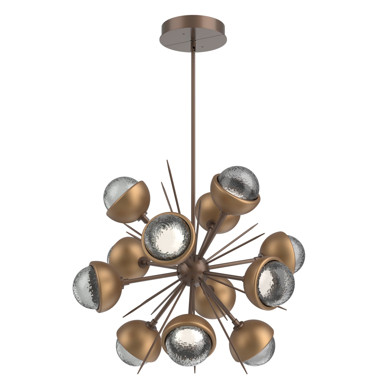 Hammerton Studio - CHB0093-0A-BB-S-001-L3-NB - LED Chandelier - Cabochon - Burnished Bronze