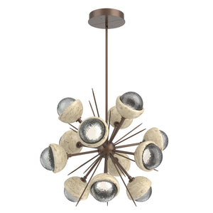Hammerton Studio - CHB0093-0A-BB-S-001-L3-TR - LED Chandelier - Cabochon - Burnished Bronze