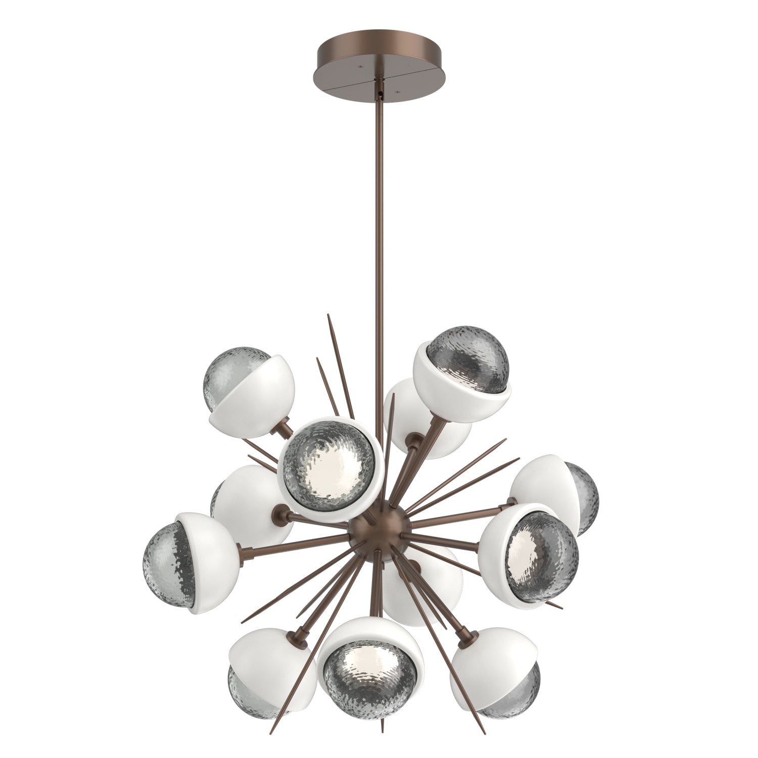 Hammerton Studio - CHB0093-0A-BB-S-001-L3-WI - LED Chandelier - Cabochon - Burnished Bronze