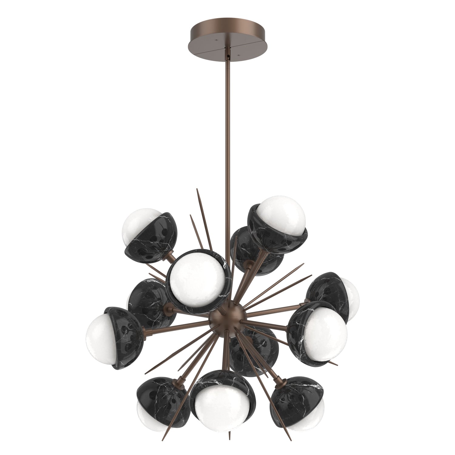 Hammerton Studio - CHB0093-0A-BB-WL-001-L3-BM - LED Chandelier - Cabochon - Burnished Bronze