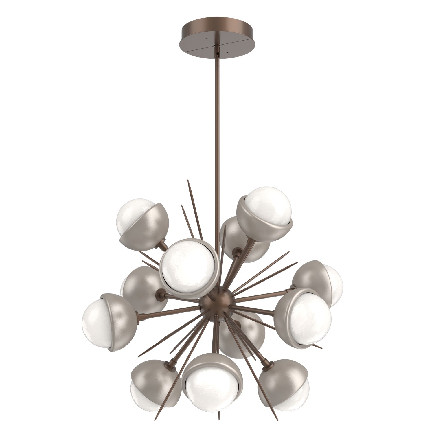 Hammerton Studio - CHB0093-0A-BB-WL-001-L3-BS - LED Chandelier - Cabochon - Burnished Bronze
