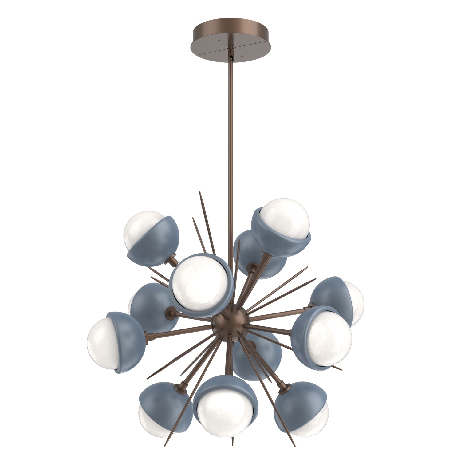 Hammerton Studio - CHB0093-0A-BB-WL-001-L3-BU - LED Chandelier - Cabochon - Burnished Bronze