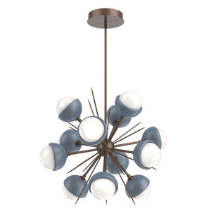 Hammerton Studio - CHB0093-0A-BB-WL-001-L3-BU - LED Chandelier - Cabochon - Burnished Bronze