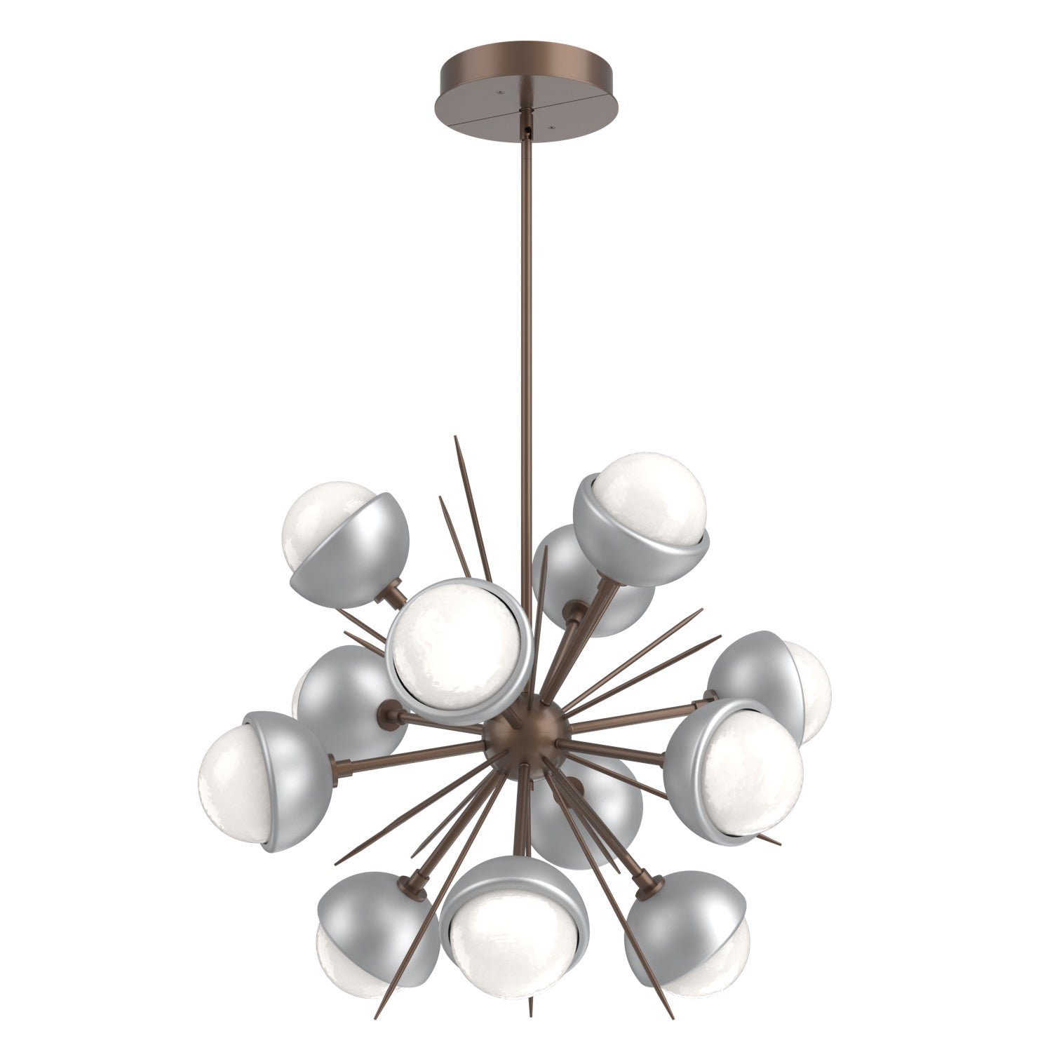Hammerton Studio - CHB0093-0A-BB-WL-001-L3-CS - LED Chandelier - Cabochon - Burnished Bronze