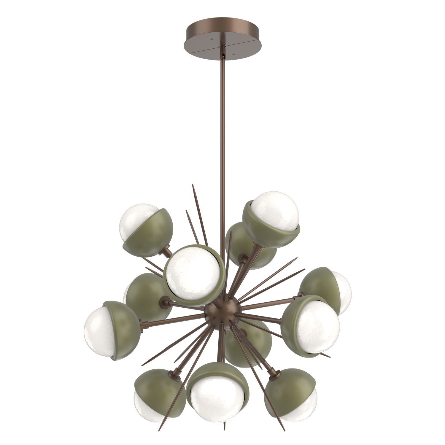 Hammerton Studio - CHB0093-0A-BB-WL-001-L3-GE - LED Chandelier - Cabochon - Burnished Bronze