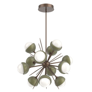 Hammerton Studio - CHB0093-0A-BB-WL-001-L3-GE - LED Chandelier - Cabochon - Burnished Bronze