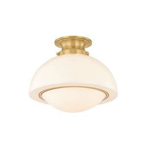 Mitzi - H1090601S-AGB - One Light Semi Flush Mount - Celine - Aged Brass
