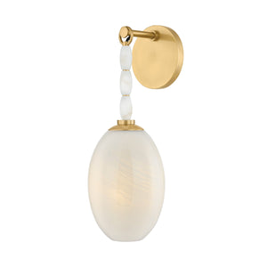 Mitzi - H1124101-AGB - One Light Wall Sconce - Yolanda - Aged Brass